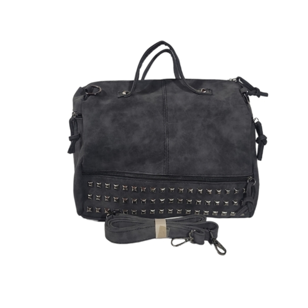 Womens Faux‎ Suede Studded Handbag